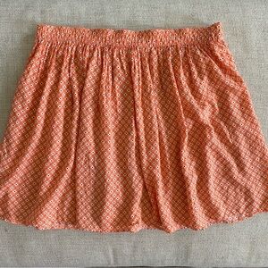AE Coral Geometric Print Circle Skirt